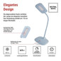 Preview: Emos LED Schreibtischleuchte 6,5W neutralweiss 4000K Blau 16x55cm Z7602BL