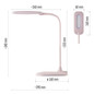 Preview: Emos LED Schreibtischleuchte 6,5W neutralweiss 4000K Rosa 16x55cm Z7602P