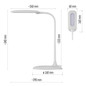 Preview: Emos LED Schreibtischleuchte 6,5W neutralweiss 4000K Weiß 16x55cm Z7602W