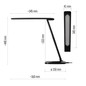 Preview: Emos LED Schreibtischleuchte 7,2W CCT warm-/neutral-/tageslichtweiss 2700K/4000K/6500K Schwarz 37x34cm Z7619B