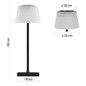 Preview: Emos LED Schreibtischleuchte 4W CCT warm-/neutralweiss 3000K/4000K/5000K Akku IP44 Schwarz 33x13cm Z7630B