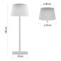 Preview: Emos LED Schreibtischleuchte 4W CCT warm-/neutralweiss 3000K/4000K/5000K Akku IP44 Weiß 33x13cm Z7630W