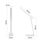 Preview: Emos LED Schreibtischleuchte 6W CCT warm-/tageslichtweiss 3000K/6500K Akku Weiß 25x24cm Z7631