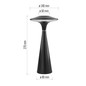 Preview: Emos LED Schreibtischleuchte 2,2W CCT warm-/neutralweiss 3000K/4000K/5000K Akku IP44 Schwarz 27x13cm Z7633