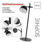 Preview: Emos LED Schreibtischleuchte 4,2W neutralweiss 4000K Akku Schwarz 40x11cm Z7635B