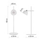 Preview: Emos LED Schreibtischleuchte 4,2W neutralweiss 4000K Akku Weiß 40x11cm Z7635W