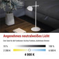 Preview: Emos LED Schreibtischleuchte 4,2W neutralweiss 4000K Akku Weiß 40x11cm Z7635W