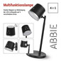 Preview: Emos LED Schreibtischleuchte 6W CCT warm-/neutral-/tageslichtweiss 3000K/4000K/6500K Akku Schwarz Aluminium 25x10cm Z7636B