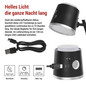 Preview: Emos LED Schreibtischleuchte 6W CCT warm-/neutral-/tageslichtweiss 3000K/4000K/6500K Akku Schwarz Aluminium 25x10cm Z7636B