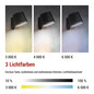 Preview: Emos LED Schreibtischleuchte 6W CCT warm-/neutral-/tageslichtweiss 3000K/4000K/6500K Akku Schwarz Aluminium 25x10cm Z7636B