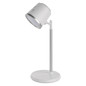 Preview: Emos LED Schreibtischleuchte 6W CCT warm-/neutral-/tageslichtweiss 3000K/4000K/6500K Akku Weiß Aluminium 25x10cm Z7636W
