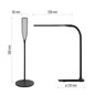 Preview: Emos LED Schreibtischleuchte 5,5W CCT warm-/neutral-/tageslichtweiss 3000K/4000K/5700K Schwarz 30cm Z7637B