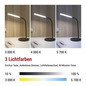Preview: Emos LED Schreibtischleuchte 5,5W CCT warm-/neutral-/tageslichtweiss 3000K/4000K/5700K Schwarz 30cm Z7637B