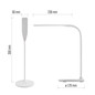 Preview: Emos LED Schreibtischleuchte 5,5W CCT warm-/neutral-/tageslichtweiss 3000K/4000K/5700K Weiß 30cm Z7637W