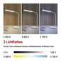 Preview: Emos LED Schreibtischleuchte 5,5W CCT warm-/neutral-/tageslichtweiss 3000K/4000K/5700K Weiß 30cm Z7637W