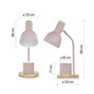 Preview: Emos LED Schreibtischleuchte 25W Rosa 15x15cm Z7640P