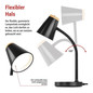 Preview: Emos LED Schreibtischleuchte 4,5W neutralweiss 4000K Schwarz 13x13cm Z7641B