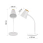 Preview: Emos LED Schreibtischleuchte 4,5W neutralweiss 4000K Weiß 13x13cm Z7641W