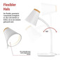 Preview: Emos LED Schreibtischleuchte 4,5W neutralweiss 4000K Weiß 13x13cm Z7641W