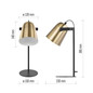Preview: Emos LED Schreibtischleuchte 25W Golden 15x15cm Z7642GL