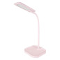 Preview: Emos LED Schreibtischleuchte 9,2W CCT warm-/tageslichtweiss 3000K/6000K dimmbar Pink 15,5x15,5cm Z7644P