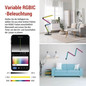Preview: Emos LED Stehlampe GoSmart RGBIC 24W warmweiss 2700K WiFi Schwarz Aluminium ZCW34BR