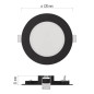 Preview: Emos LED Einbaustrahler Nexxo 7W CCT warm-/neutralweiss 3000K/3500K/4000K Schwarz Aluminium Ø12cm ZD1323