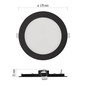 Preview: Emos LED Einbaustrahler Nexxo 12,5W CCT warm-/neutralweiss 3000K/3500K/4000K Schwarz Aluminium Ø17cm ZD1333