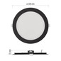 Preview: Emos LED Einbaustrahler Nexxo 18W CCT warm-/neutralweiss 3000K/3500K/4000K Schwarz Aluminium Ø22,5cm ZD1343