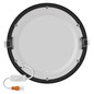 Preview: Emos LED Einbaustrahler Nexxo 18W CCT warm-/neutralweiss 3000K/3500K/4000K Schwarz Aluminium Ø22,5cm ZD1343