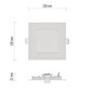 Preview: Emos LED Einbaustrahler Nexxo 7W warmweiss 3000K Weiß Aluminium 12x12cm ZD2124