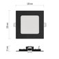 Preview: Emos LED Einbaustrahler Nexxo 7W CCT warm-/neutralweiss 3000K/3500K/4000K Schwarz Aluminium 12x12cm ZD2323