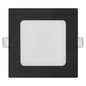 Preview: Emos LED Einbaustrahler Nexxo 7W CCT warm-/neutralweiss 3000K/3500K/4000K Schwarz Aluminium 12x12cm ZD2323