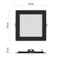 Preview: Emos LED Einbaustrahler Nexxo 12,5W CCT warm-/neutralweiss 3000K/3500K/4000K Schwarz Aluminium 17x17cm ZD2333