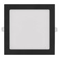 Preview: Emos LED Einbaustrahler Nexxo 18W CCT warm-/neutralweiss 3000K/3500K/4000K Schwarz Aluminium 22,5x22,5cm ZD2343