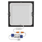 Preview: Emos LED Einbaustrahler Nexxo 18W CCT warm-/neutralweiss 3000K/3500K/4000K Schwarz Aluminium 22,5x22,5cm ZD2343