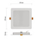 Preview: Emos LED Einbaustrahler Rubic 18W neutralweiss 4000K Weiß 17x17cm ZD2442