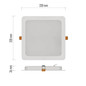 Preview: Emos LED Einbaustrahler Rubic 24W neutralweiss 4000K Weiß 22x22cm ZD2452