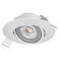 Preview: Emos LED Einbaustrahler Simmi 5W warmweiss 3000K Weiß Ø9cm ZD3121