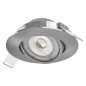 Preview: Emos LED Einbaustrahler Simmi 5W warmweiss 3000K Nickel poliert Aluminium Ø8cm ZD3221