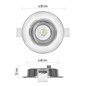 Preview: Emos LED Einbaustrahler Simmi 5W neutralweiss 4000K Nickel poliert Aluminium Ø8cm ZD3222