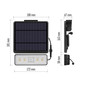 Preview: Emos LED Solar-Fluter Sunno 1300lm neutralweiss 4000K Bewegungsmelder Akku IP54 Schwarz 18x18cm ZG112S