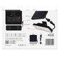 Preview: Emos LED Solar-Fluter Sunno 1300lm neutralweiss 4000K Bewegungsmelder Akku IP54 Schwarz 18x18cm ZG112S