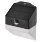 Preview: Emos LED Solar-Fluter Lunis 220lm neutralweiss 4000K Bewegungsmelder Akku IP65 Schwarz 14x10cm ZG151S