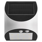 Preview: Emos LED Solar-Fluter Lumi 240lm neutralweiss 4000K Bewegungsmelder Akku IP54 Weiß 10,5x13cm ZG172S