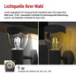 Preview: Emos LED Gartenstrahler Arteo Bewegungsmelder IP44 Anthrazit Edelstahl 16x12cm ZGA040P