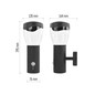 Preview: Emos LED Gartenstrahler Arteo Bewegungsmelder IP44 Anthrazit Edelstahl 16x12cm ZGA040P