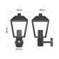 Preview: Emos LED Gartenstrahler Adenia Bewegungsmelder IP44 Schwarz Aluminium 20x15cm ZGB040P