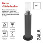 Preview: Emos LED Wegeleuchte Zala IP44 Anthrazit Edelstahl 14x14cm ZGC0A0P