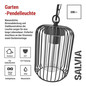 Preview: Emos LED Gartenstrahler Salvia IP44 Schwarz Stahl 16x16cm ZGD070P